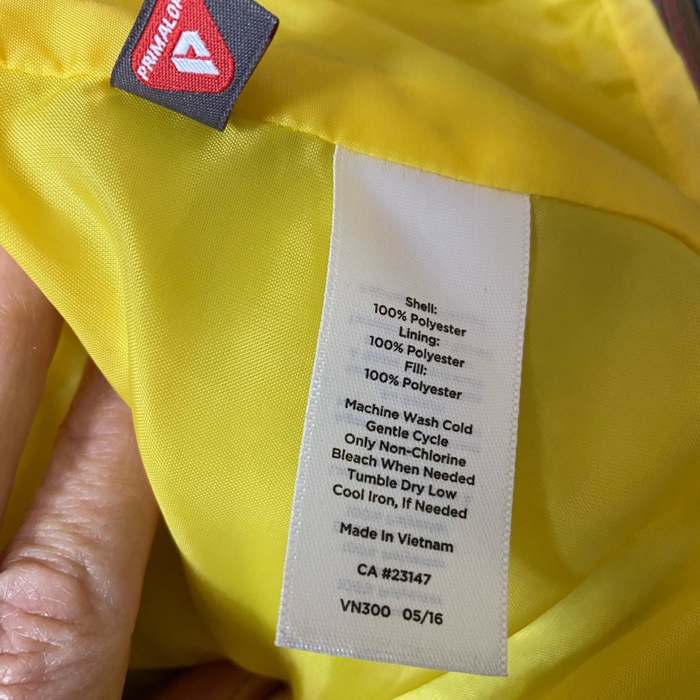 Talbots Primaloft Puffer Jacket Green Yellow Large - image 6